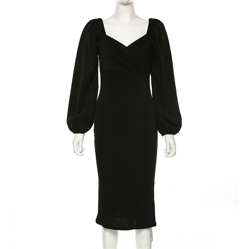 Drune | Ein-Wort-Schulter rückenfreies schlankes Kleid