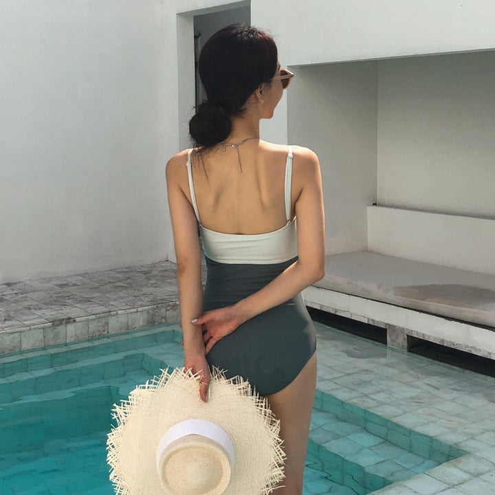 Damen Hoch taillierter Bikini mit Knotendetail Drune