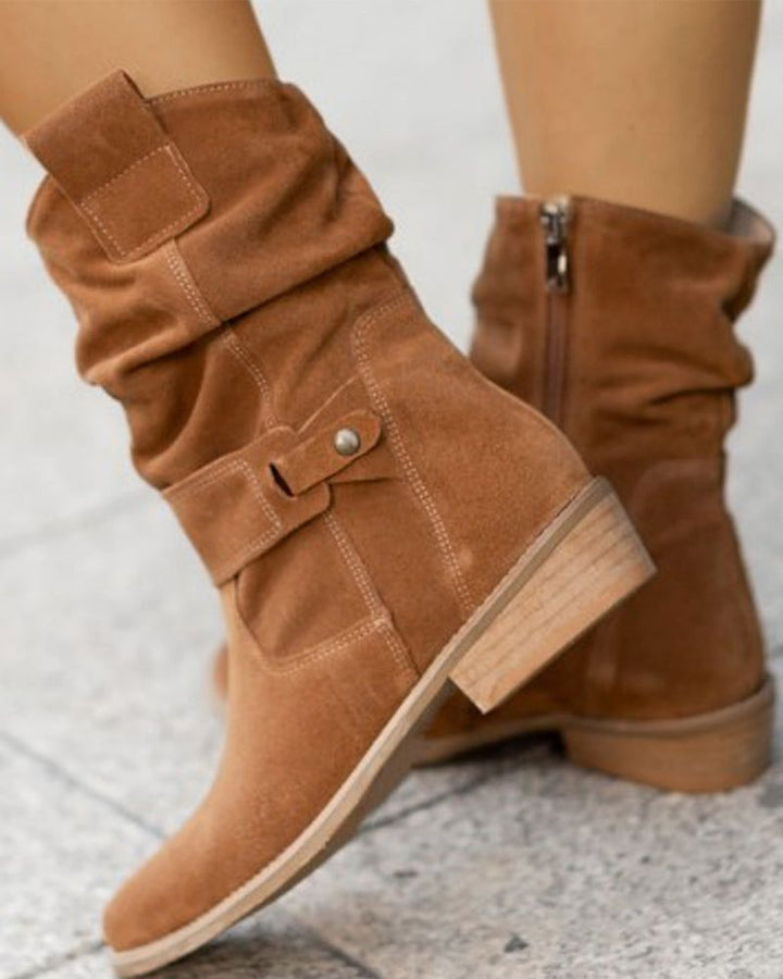 Drune | Modische Stiefel mit Flachen Absätzen