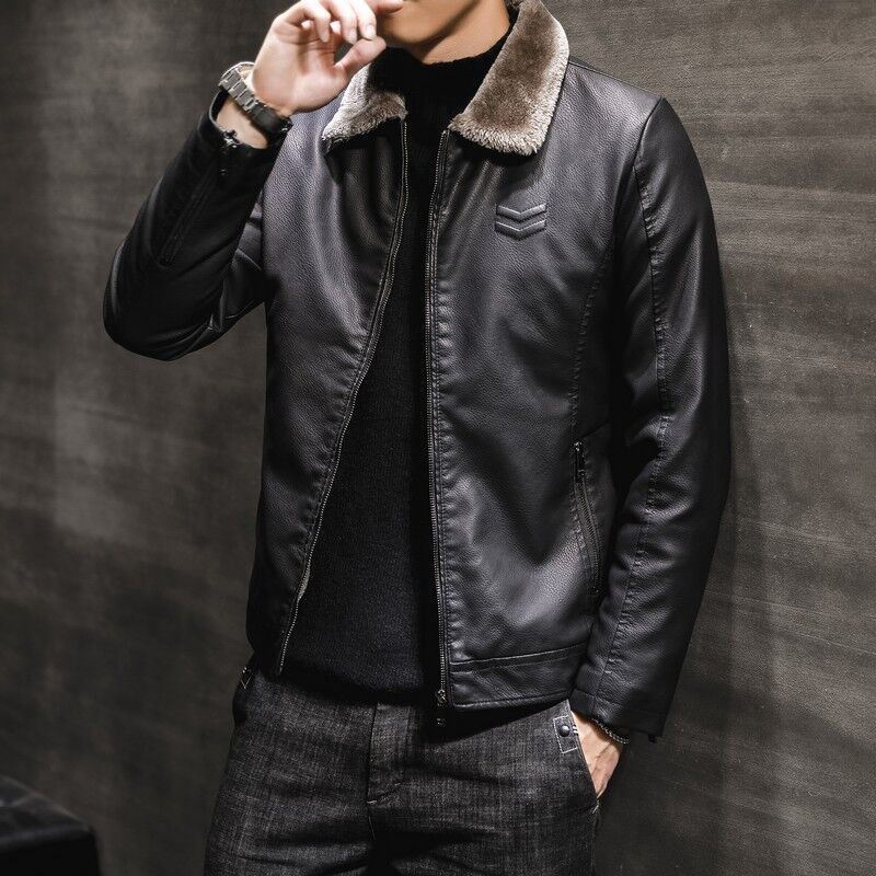 Herren elegante Lederjacke Drune