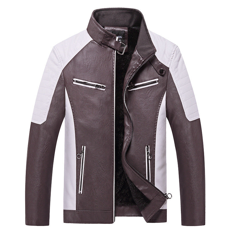 Herren modische Kunstlederjacke Drune