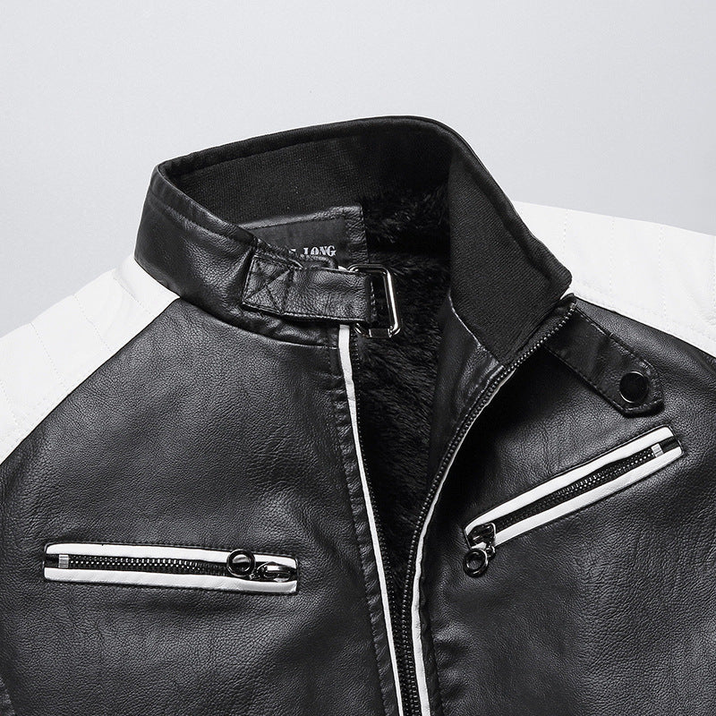 Herren modische Kunstlederjacke Drune