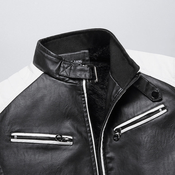 Herren modische Kunstlederjacke Drune