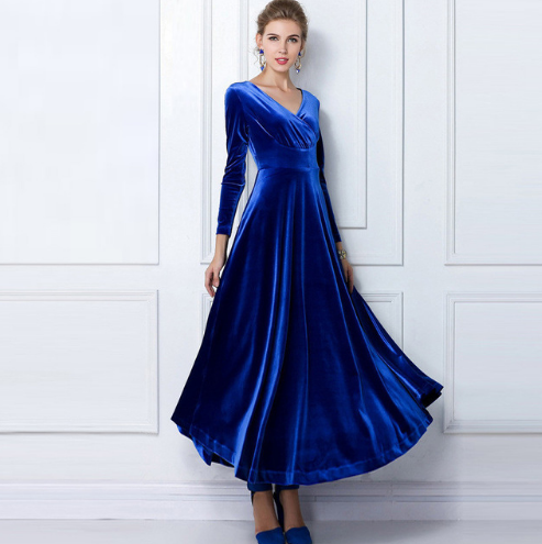 Drune | Glamorous Chic Kleid mit verdicktem V-Ausschnitt