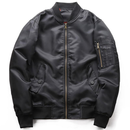 Herren Bomberjacke aus wasserabweisendem Nylon mit Ärmeltasche Drune