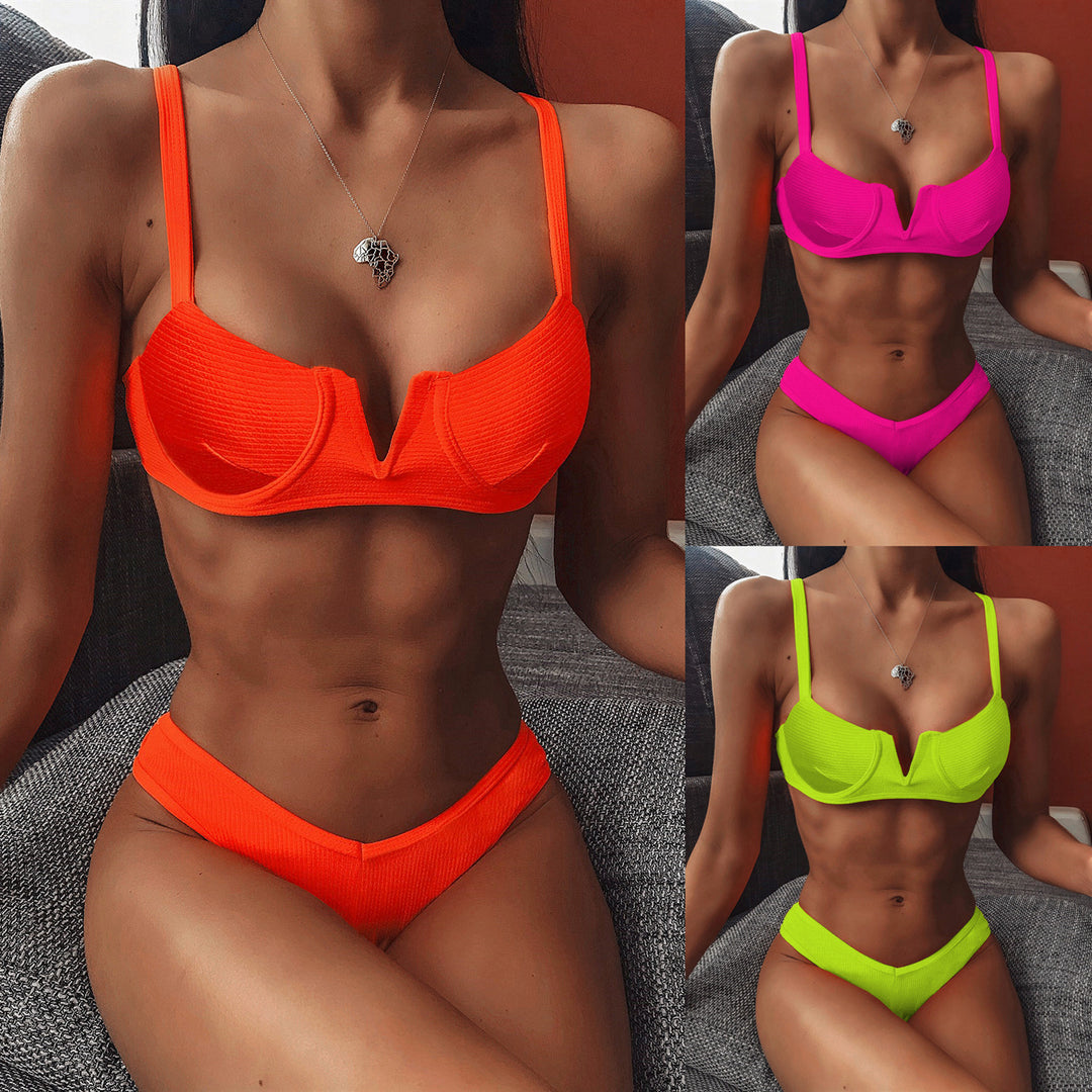 Damen Push-Up Bikini-Set mit schickem Rippendesign Drune