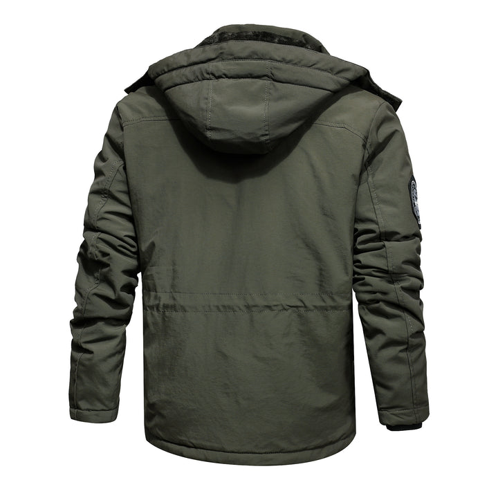 Herren Winterparka mit abnehmbarer Kapuze und Kunstfellbesatz Drune
