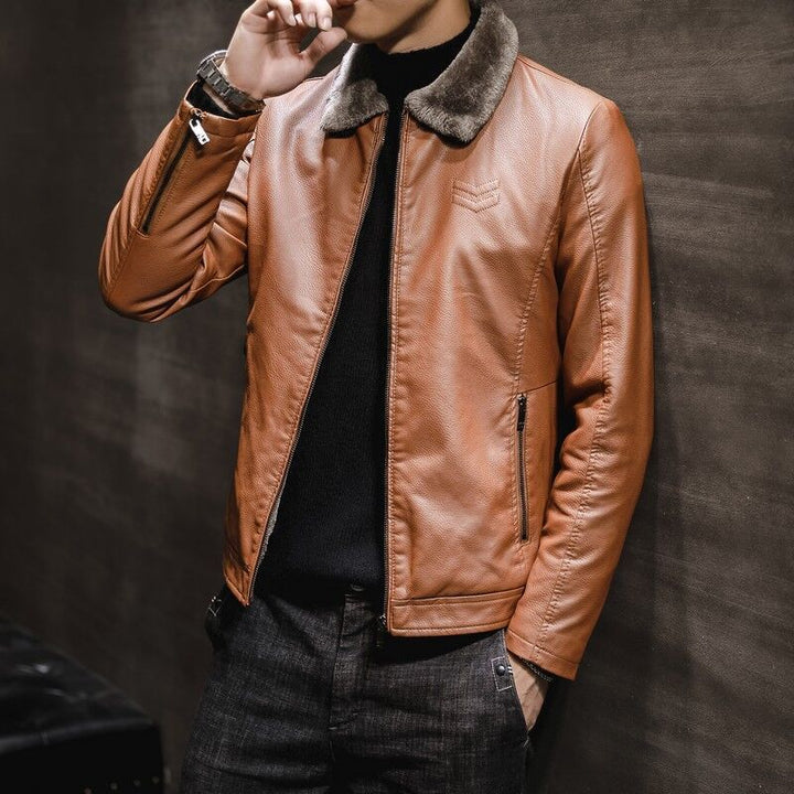 Herren elegante Lederjacke Drune