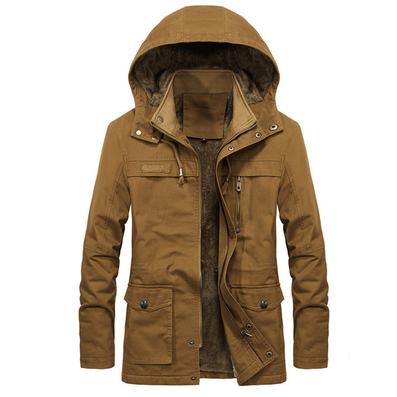 Herren Wetterfeste Parka mit Fleece-Futter Drune