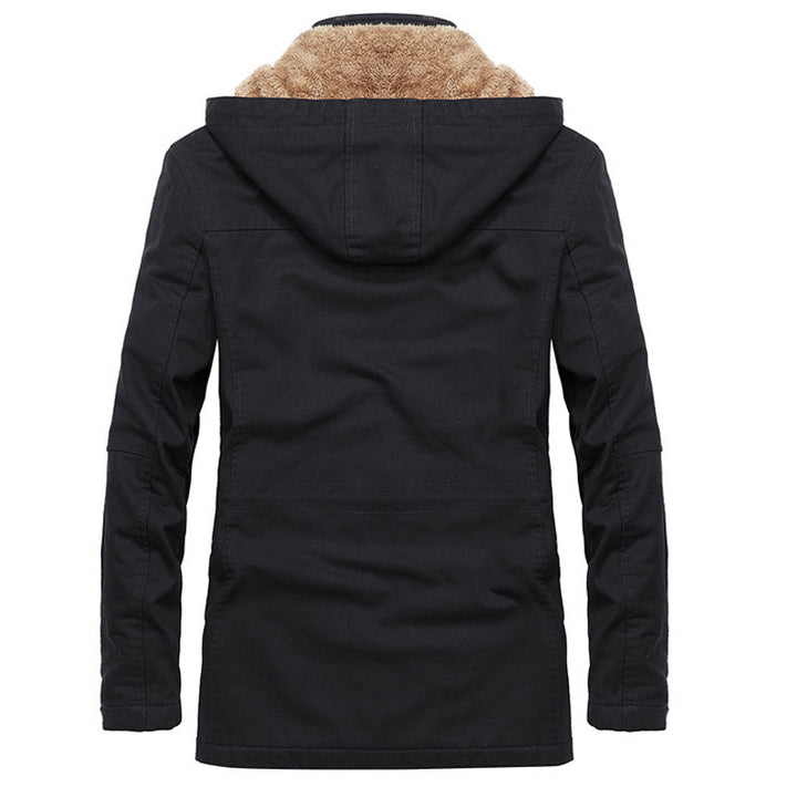 Herren Wetterfeste Parka mit Fleece-Futter Drune