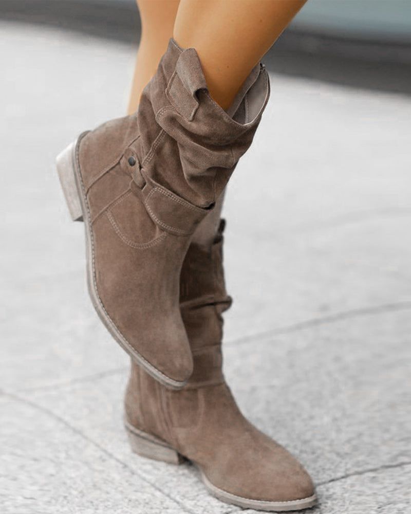 Drune | Modische Stiefel mit Flachen Absätzen