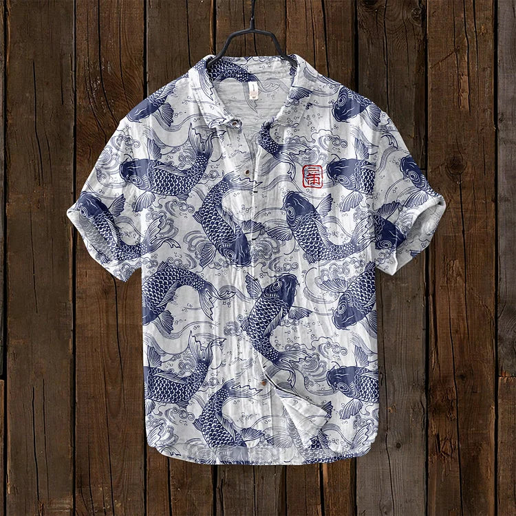 Drune | Vintage Fisch Japanische Kunst Shirt