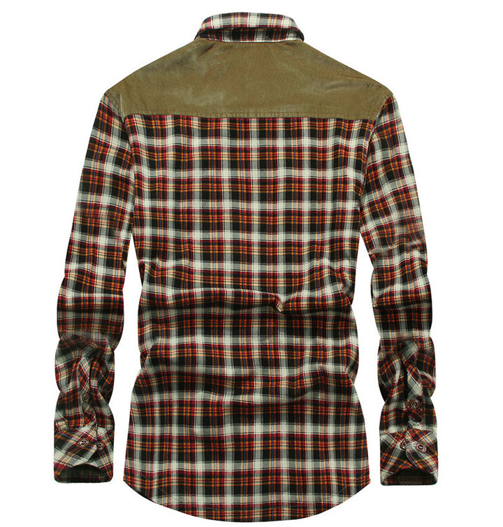 Herren Gemusterte Flanellhemdjacke Drune
