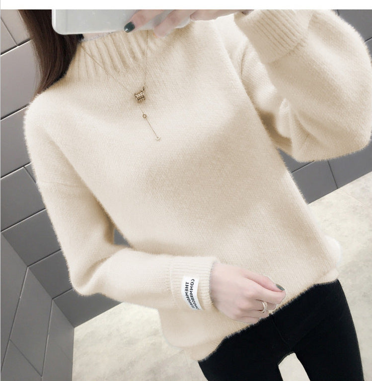 Damen Gemütlicher Rollkragenpullover mit strukturiertem Strickmuster Drune