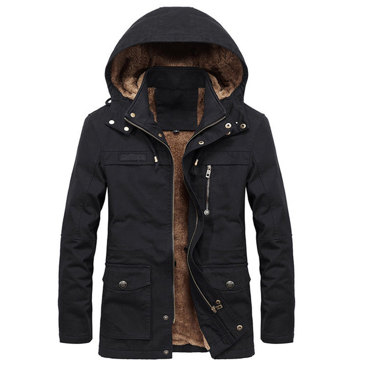 Herren Wetterfeste Parka mit Fleece-Futter Drune