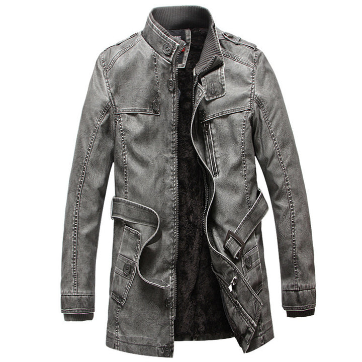 Herren Thermo-Denimparka mit Sherpa‑Futter, hohem Kragen und multifunktionalen Taschen Drune