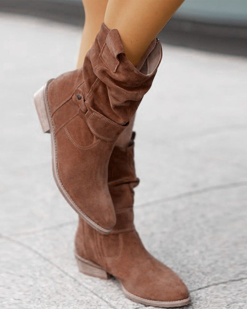 Drune | Modische Stiefel mit Flachen Absätzen