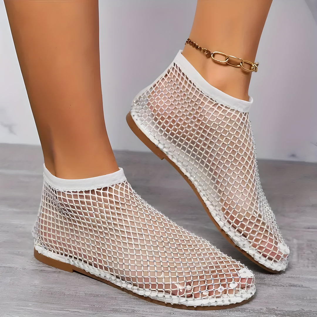 Andrea | Flache Schuhe mit Strassdekor für Frauen Drune