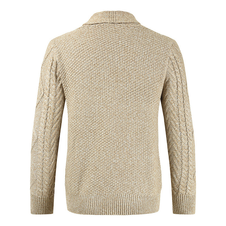 Herren nan Strickcardigan mit Zopfmuster und Schalkragen Drune
