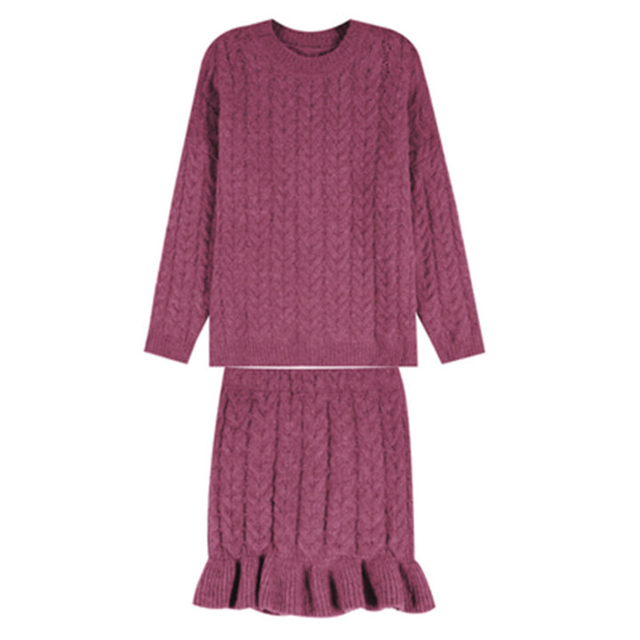Damen Strickjacke mit dekorativem Zopfmuster und Knopfdetails Drune
