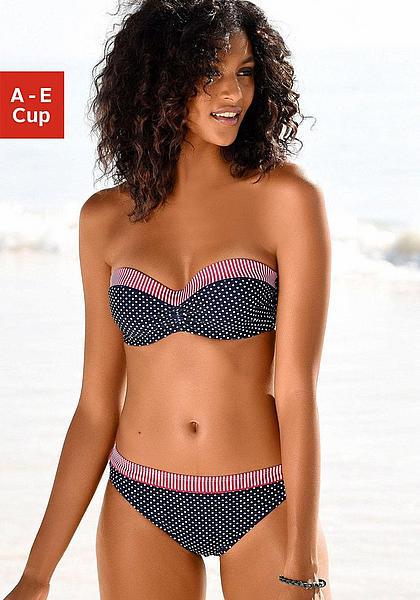 Damen Bandeau-Bikini mit gepolstertem Oberteil und wendbarem Höschen Drune