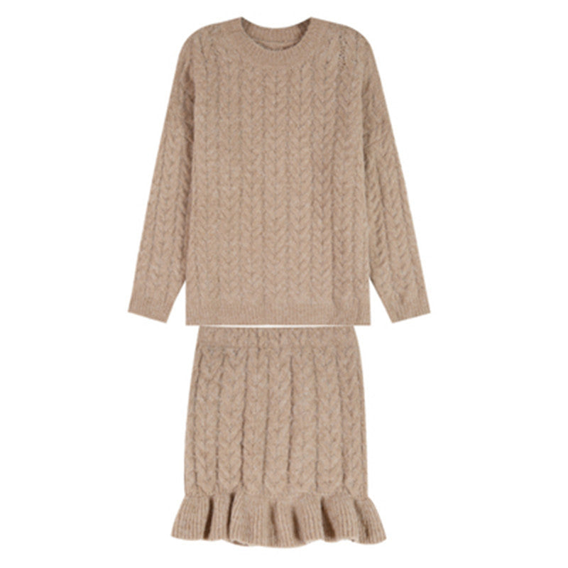 Damen Strickjacke mit dekorativem Zopfmuster und Knopfdetails Drune