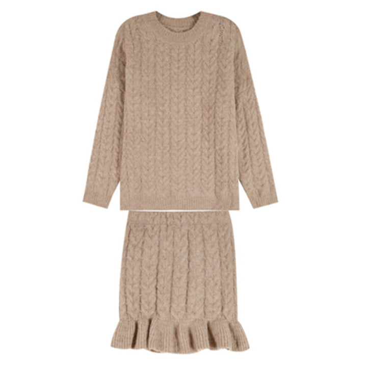 Damen Strickjacke mit dekorativem Zopfmuster und Knopfdetails Drune
