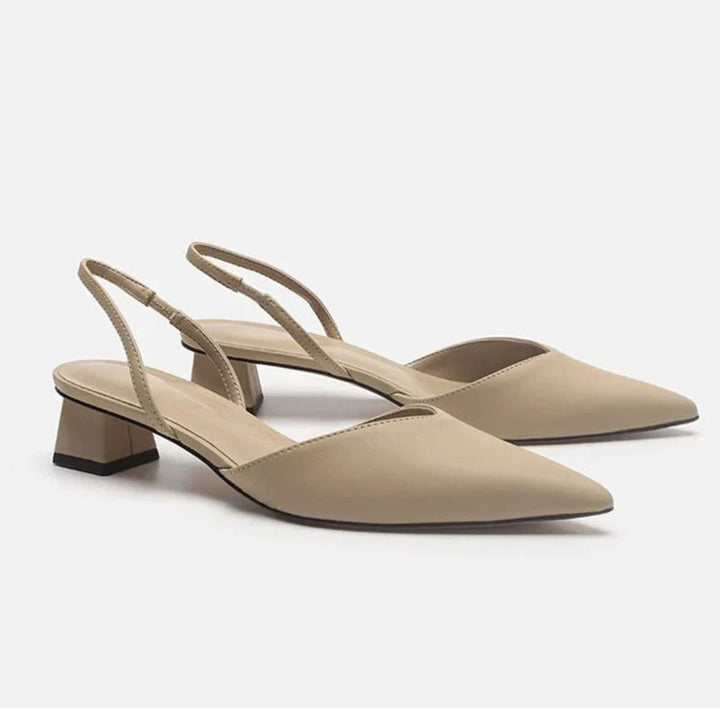 Drune | Slingback Pumps mit Niedriger Ferse