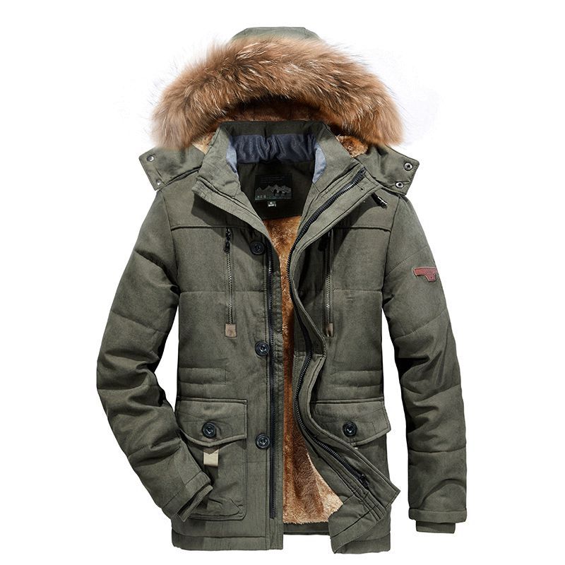 Herren Winterparka mit abnehmbarem Pelzkragen Drune