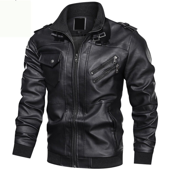 Herren Stylische Lederjacke Drune