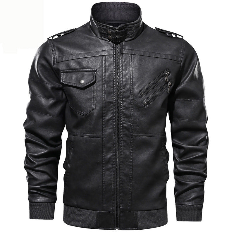 Herren Stylische Lederjacke Drune