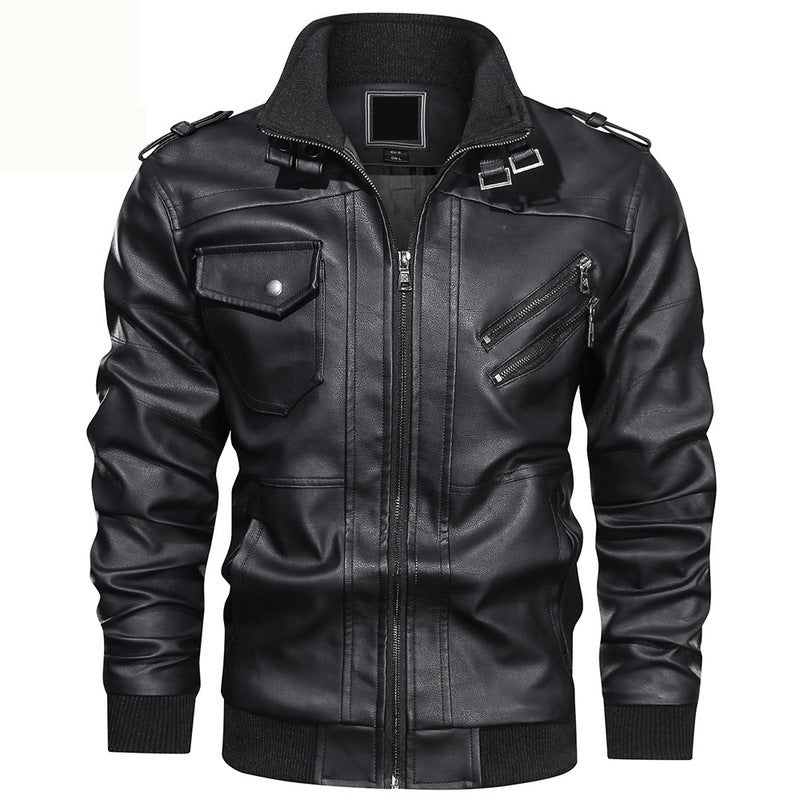 Herren Stylische Lederjacke Drune
