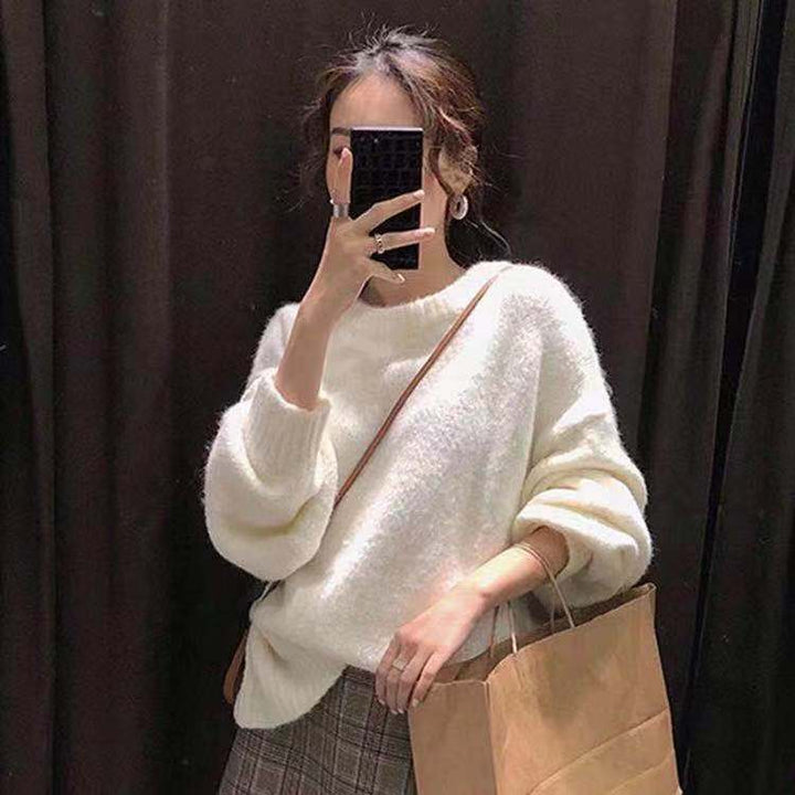 Damen Kuscheliger Pullover mit weitem Schnitt und lässigem Design Drune