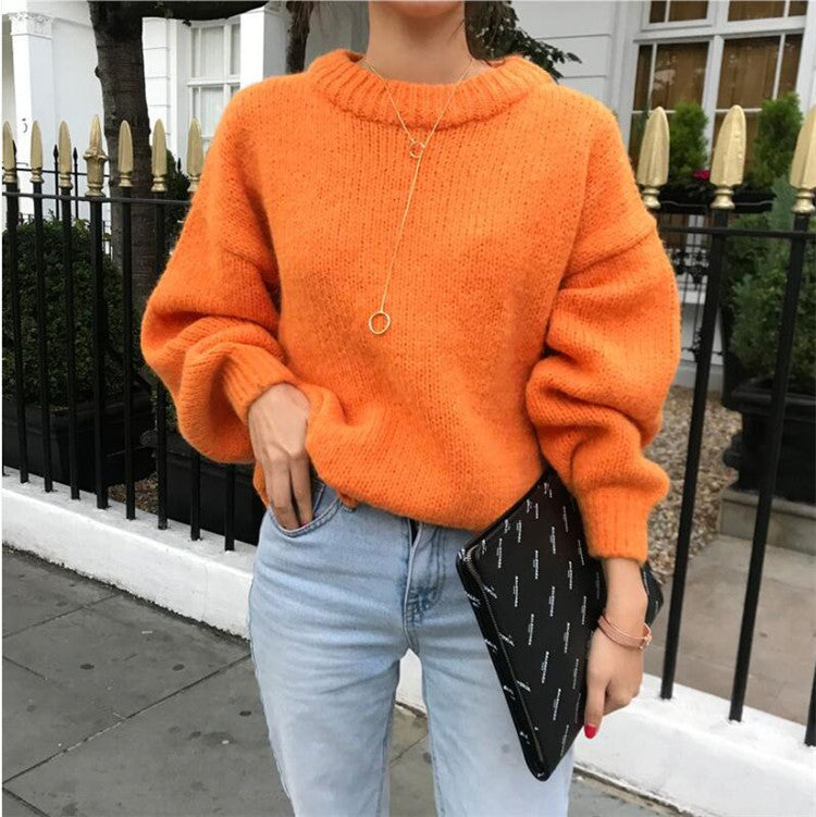 Damen Kuscheliger Pullover mit weitem Schnitt und lässigem Design Drune