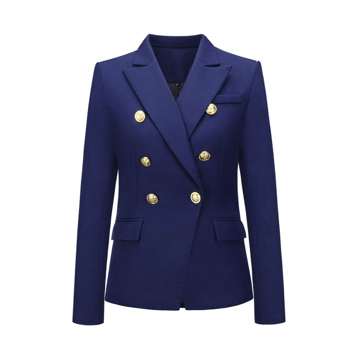 Damen Blazer im doppelten Knopfdesign mit goldenen Akzenten Drune