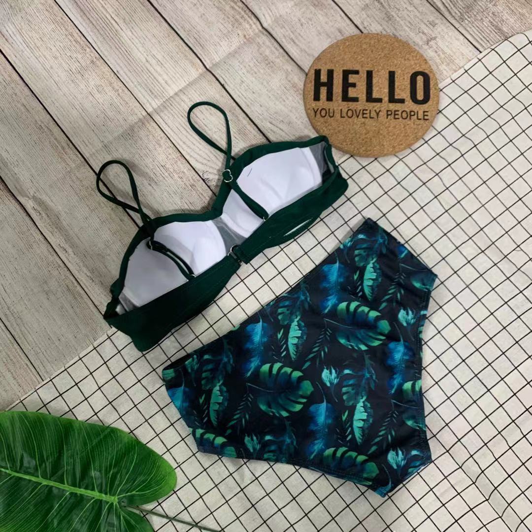Damen Bikini mit floralem Design und verstellbaren Trägern Drune