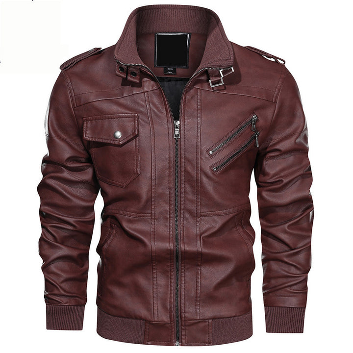 Herren Stylische Lederjacke Drune