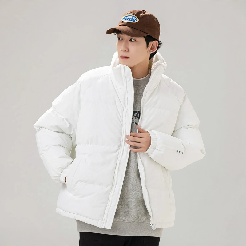 Unisex-Winterjacke, Lammfleece, gefüttert, warm