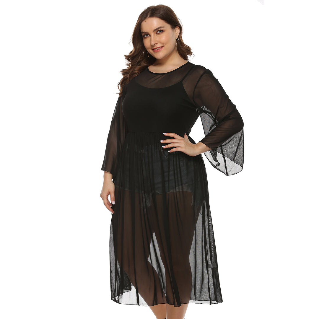 Damen Transparente Strandrobe Drune
