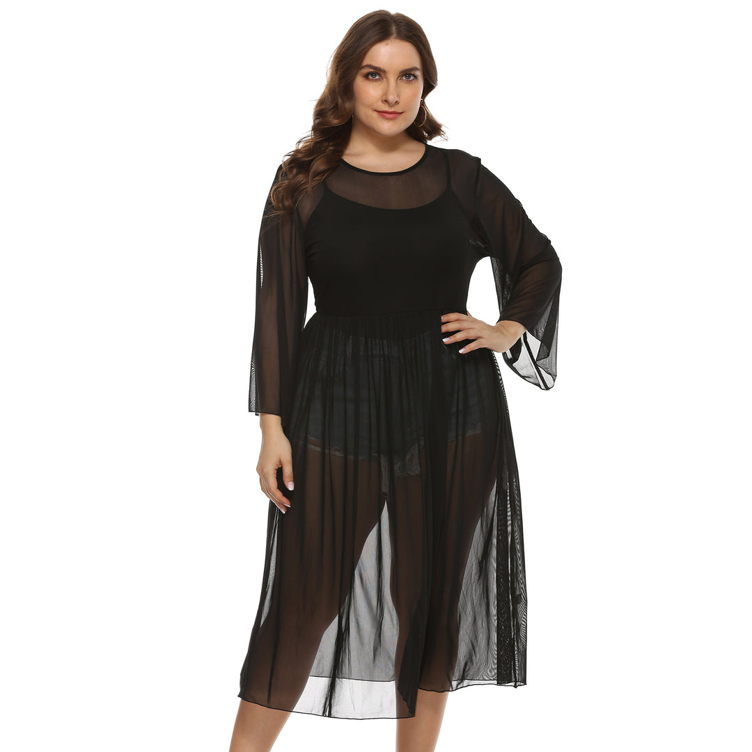 Damen Transparente Strandrobe Drune