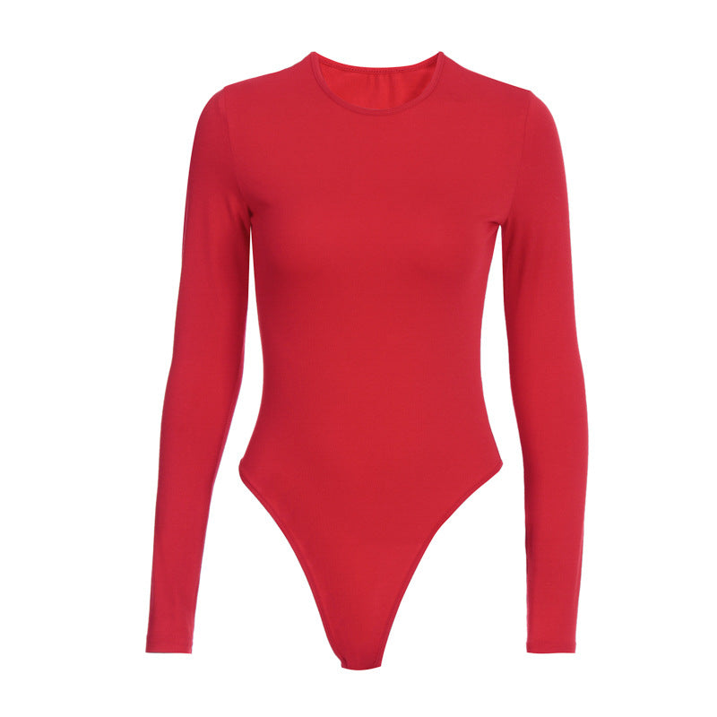Damen Figurbetonter Langarm-Bodysuit Drune