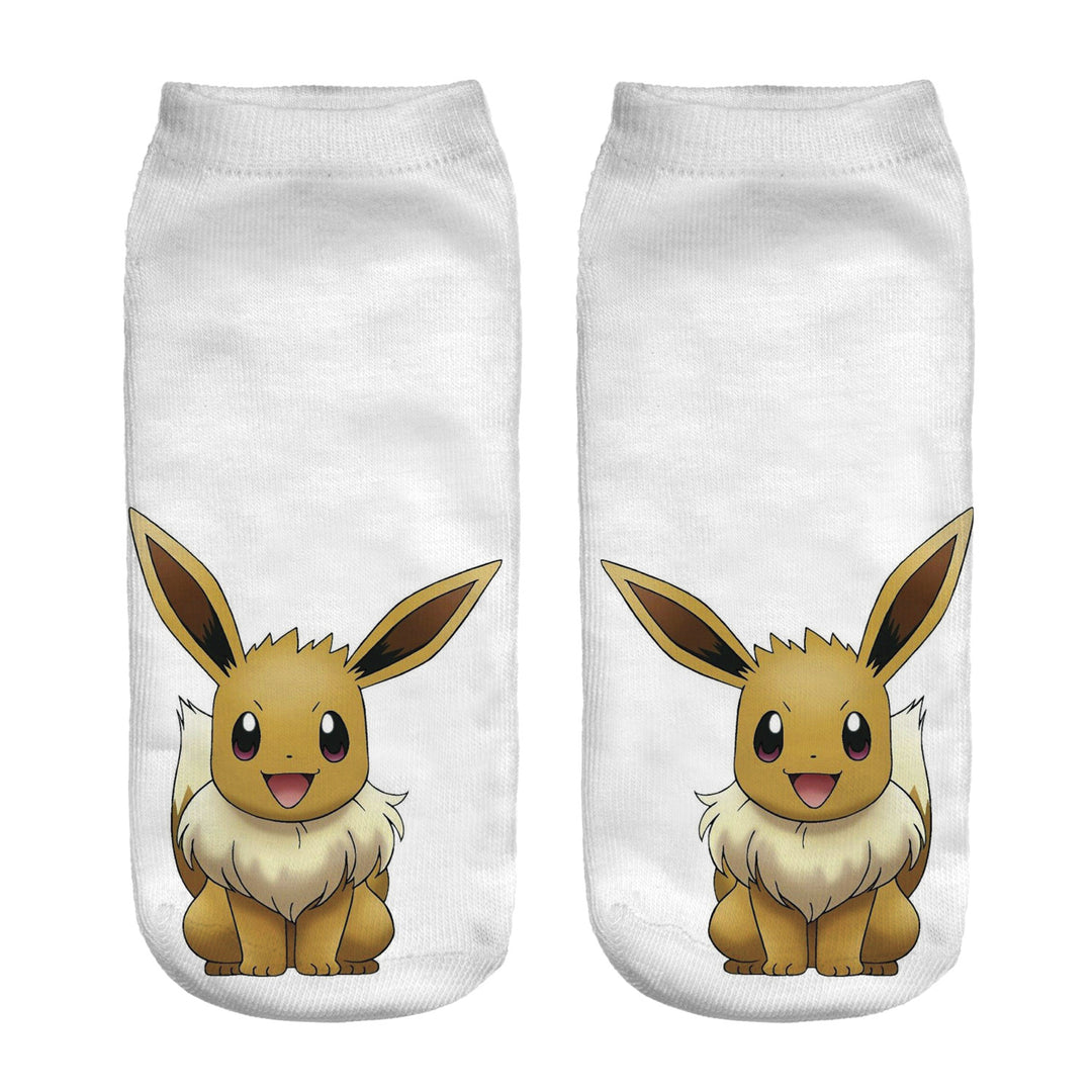 Unisex Niedrige Ankle-Socken mit Cartoon-Monster-Gesicht und weichem Baumwollmix Drune