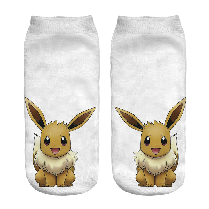 Unisex Niedrige Ankle-Socken mit Cartoon-Monster-Gesicht und weichem Baumwollmix Drune