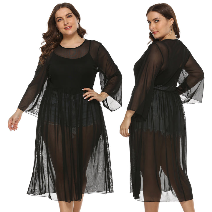 Damen Transparente Strandrobe Drune