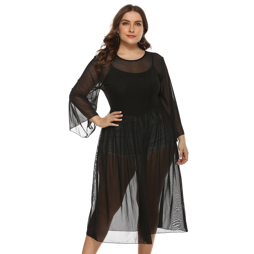 Damen Transparente Strandrobe Drune