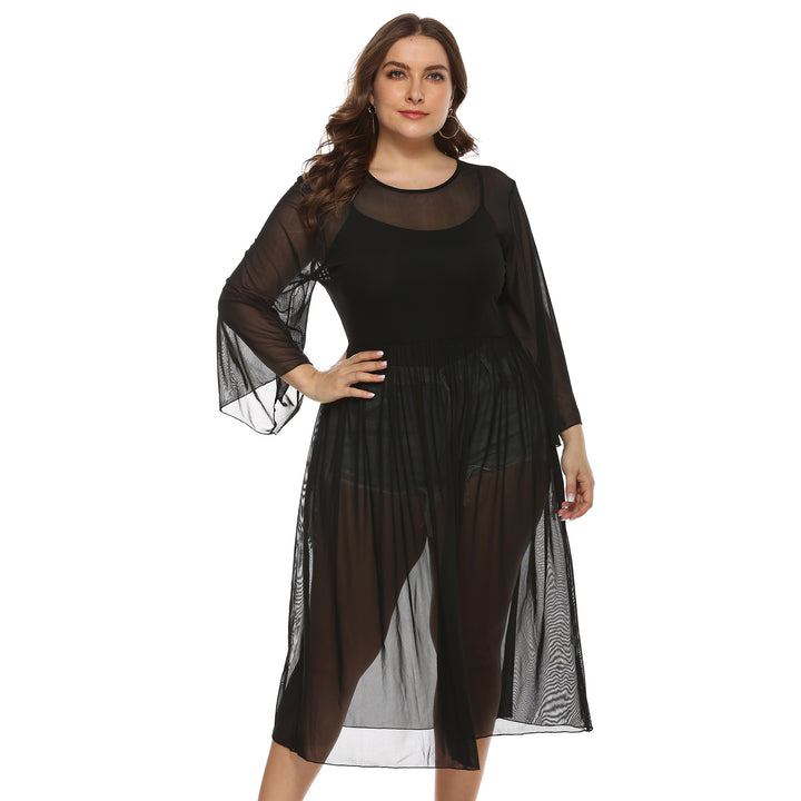 Damen Transparente Strandrobe Drune