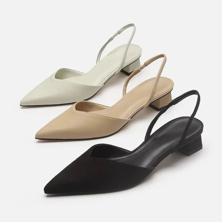Drune | Slingback Pumps mit Niedriger Ferse