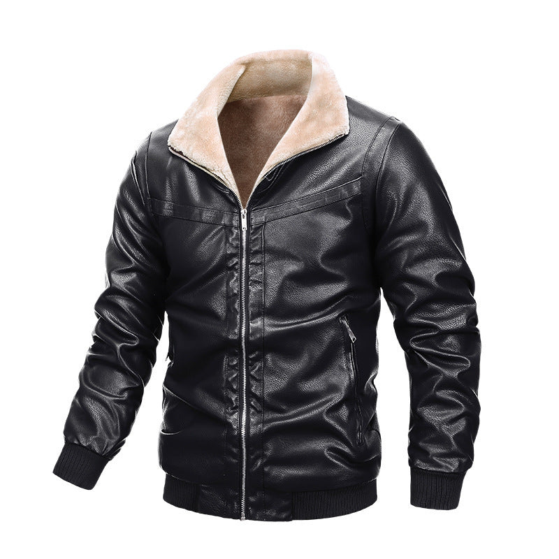 Drune | Gequiltete PU-Lederjacke Herren