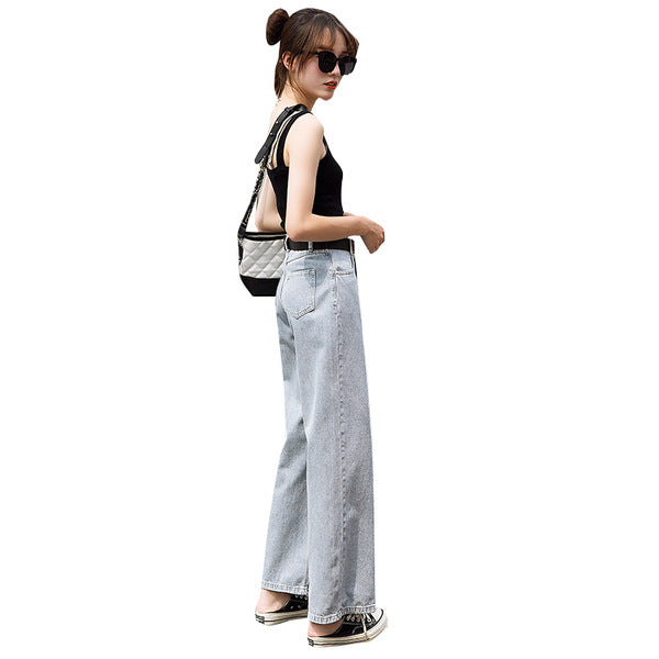 Damen Weit geschnittene Denim-Hose Drune
