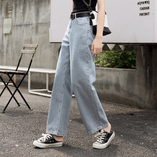 Damen Weit geschnittene Denim-Hose Drune